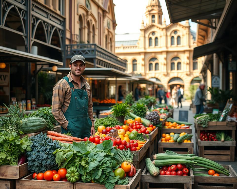 Ballarat urban farming market stall